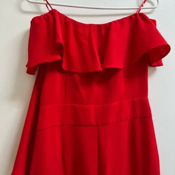 Zara Ruffled Off-The-Shoulder Jumpsuit S - Picture 8 of 14